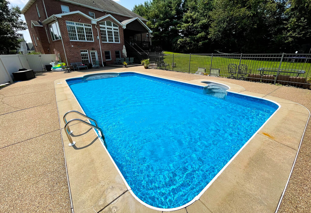 Island Wave with Terrazo Caribbean Inground Vinyl Liner