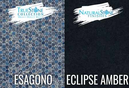 Natural Stone Finish: Eclipse Amber for TrueStone Esagono