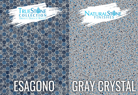 Natural Stone Finish: Gray Crystal for TrueStone Esagono