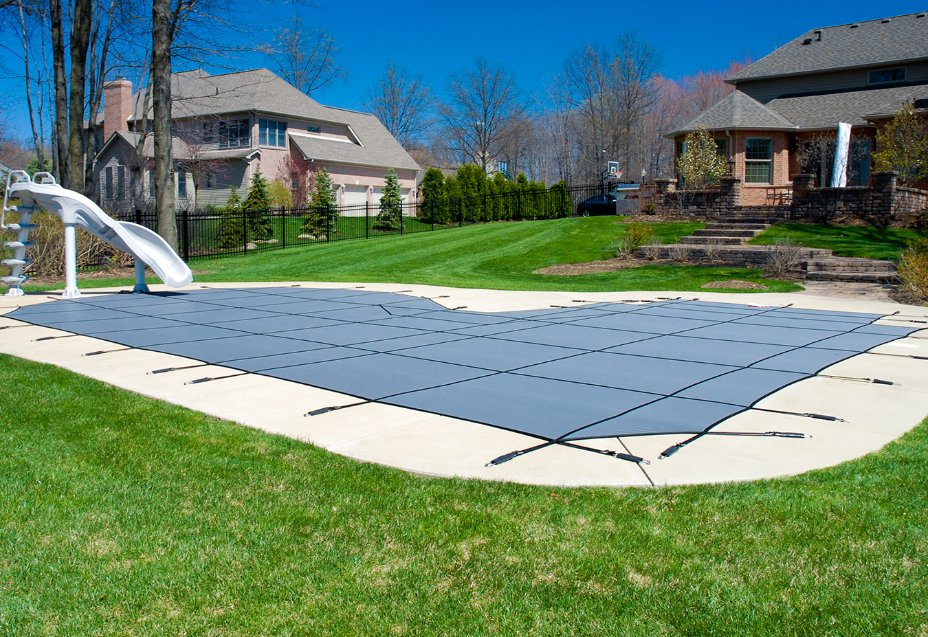 Secur-A-Pool Mesh Safety Cover Gray