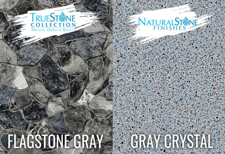 TrueStone Collection - Natural Stone Finish Gray Crystal for Flagstone Gray